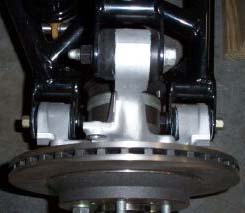 Polyurethane bushings mounted on knuckle